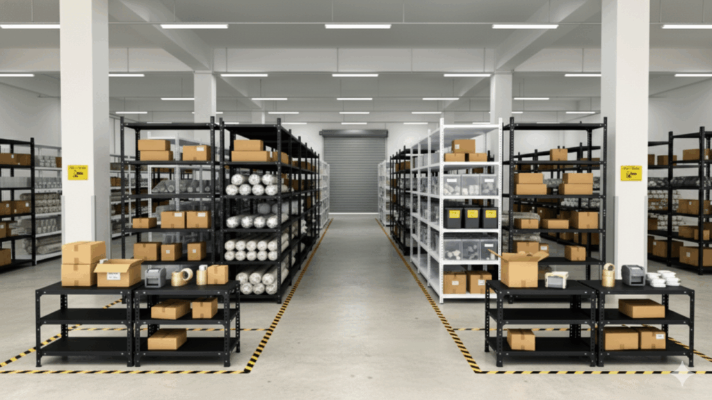 ชั้นวางของ ชั้นวางเหล็กฉาก โกดัง คลังสินค้า