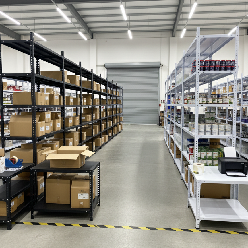 ชั้นวางของ เหล็กฉากโกดัง คลังสินค้า ชั้นวางภายในบ้านสำนักงาน