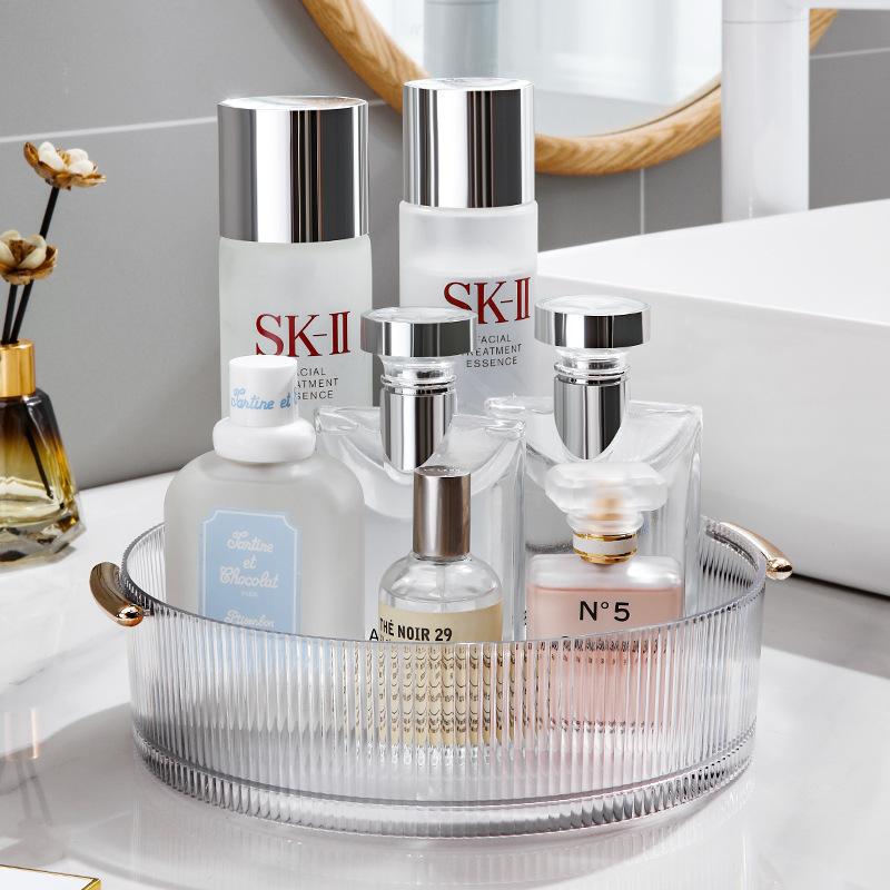 เครื่องปรุงรสแบบหมุนได้ กล่องเก็บของ ถาดอครีลิค สามารถหมุนได้ 360° กล่องใส่เครื่องสําอาง