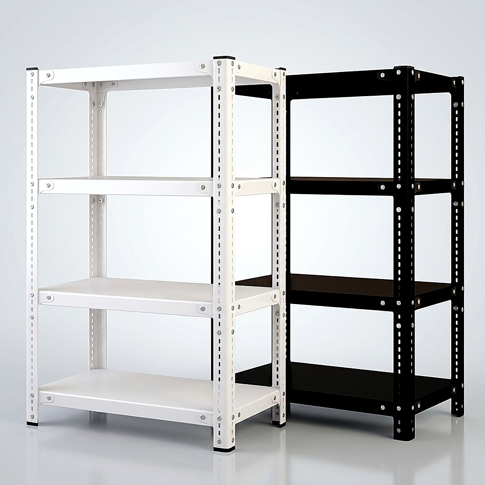ชั้นวางของรุ่น 4 ชั้น โครงเหล็ก สูง 120-150 ซม. รับน้ำหนักได้ 30 กก. ต่อชั้น