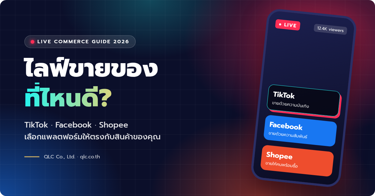 ไลฟ์ขายของบน TikTok, Facebook หรือ Shopee แพลตฟอร์มไหนเหมาะกับสินค้าแบบไหน?